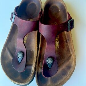 Birkenstock burgundy gizah sz 39